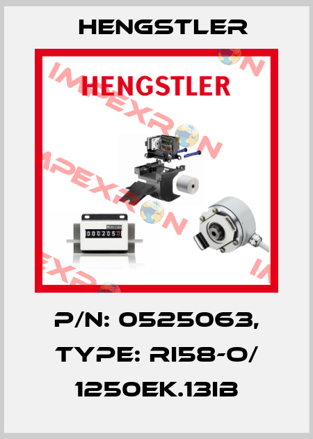 p/n: 0525063, Type: RI58-O/ 1250EK.13IB Hengstler