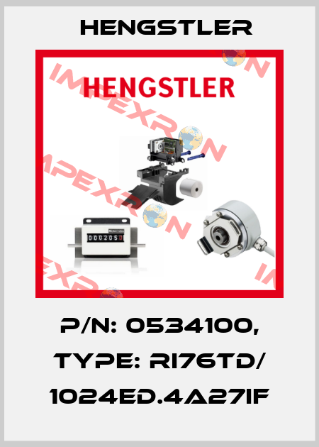 p/n: 0534100, Type: RI76TD/ 1024ED.4A27IF Hengstler