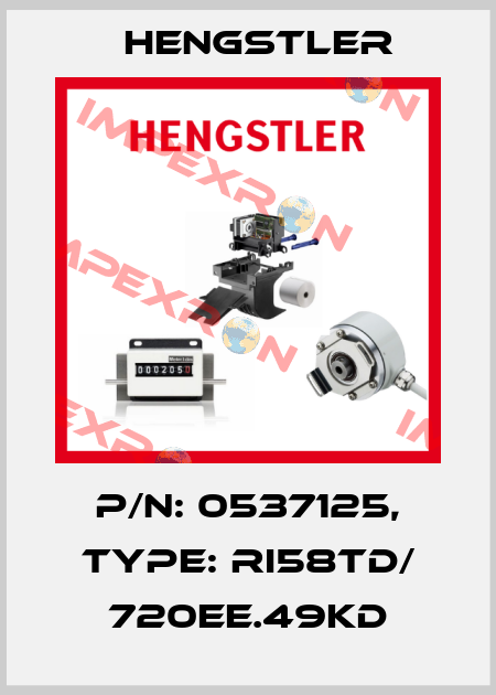 p/n: 0537125, Type: RI58TD/ 720EE.49KD Hengstler