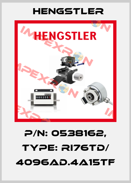 p/n: 0538162, Type: RI76TD/ 4096AD.4A15TF Hengstler