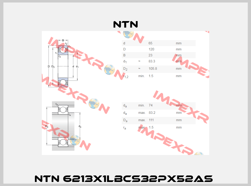 NTN 6213X1LBCS32PX52AS  NTN
