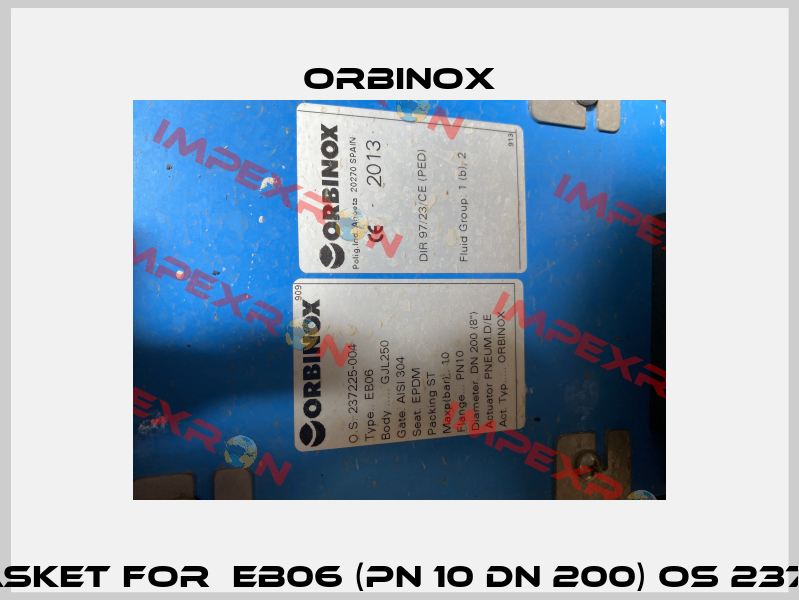 EPDM gasket for  EB06 (PN 10 DN 200) OS 237225-004 Orbinox