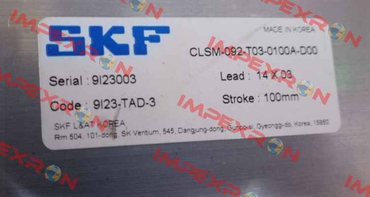 CLSM-092-T03-0100A-D00 Skf