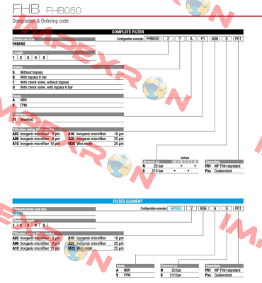 FHB-050-4-S-V-F1-A16-S-P01 MP Filtri