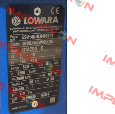 5SV14NBL0406T/D Lowara