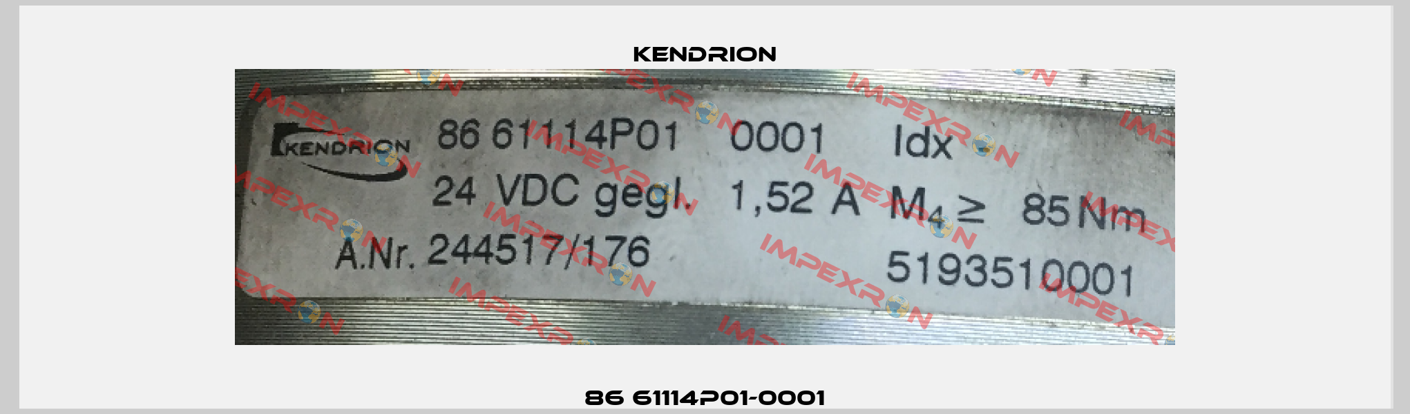 86 61114P01-0001 Kendrion