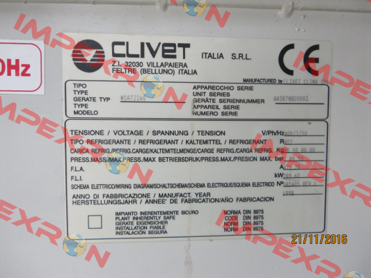 WSAT2260 - obsolete, alternative WSAT-XEM 100.4 Excellence  Clivet